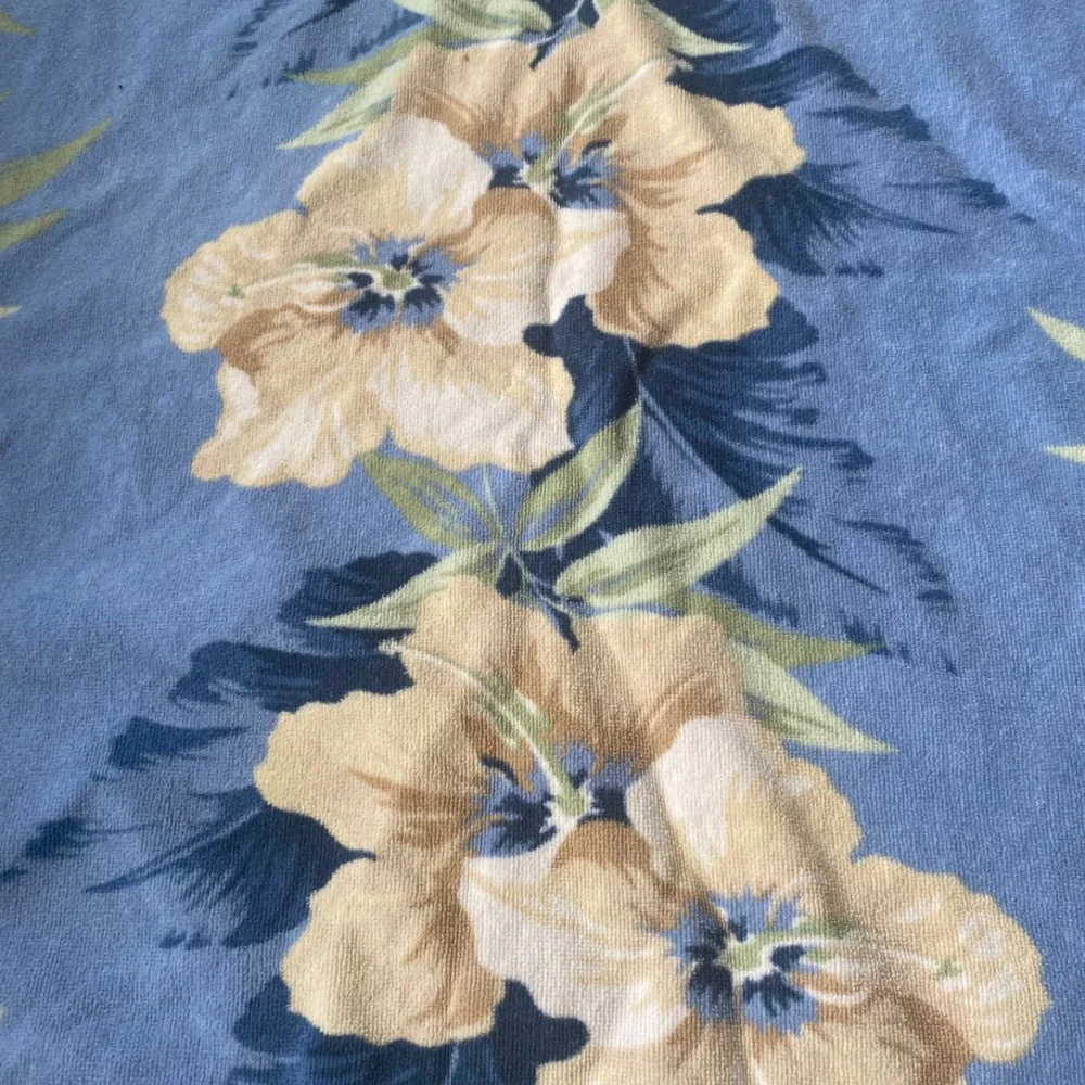 Tommy Bahama Blue Tropical Floral Bamboo Cotton Beach Towel 40x70 Oversized